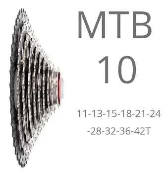 Bolany 10 hitrost kaseta MTB 10V 11-42T gorsko kolo pest Široko Razmerje ultralahkimi, 500g izposoja vztrajnik cog 42T