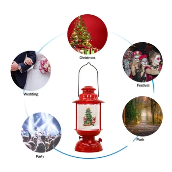 Božični Glasbeni Sneg Luč USB Priključite v LED, Vila Lučka za Osvetlitev Snežaka, Santa Claus Oblikovan Visi Razsvetljave z 3 Lepe Pesmi