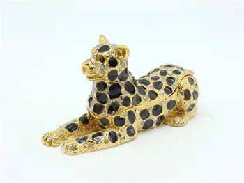 Brezplačna Dostava Divje Panther Živali Trinket Polje Bejeweled Dekorativni Polje