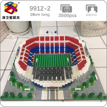 BS 9912-2 Španija Barcelona Nogometni Klub Camp Nou, Stadion 3D Model Diamond gradnji Malih Bloki, Opeke Igrača za Otroke, št Polje