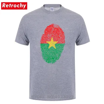 Burkina Faso Zastavo Prstnih Moške Tshirt Velik obseg Nacionalnih Dan T-shirt očetovski Dan T Shirt Novo Darilo za Rojstni dan Tee Unisex Majica