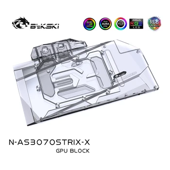 Bykski Vode Blok uporabite za ASUS RTX 3070 STRIX GRAFIČNO Kartico / Polno Kritje Baker Radiatorski Blok /A-RGB / RGB