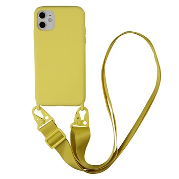 Candy Barve Crossbody Vrvica za opaljivanje tega telefona Primerih Za iPhone 12 11 Max Pro XS SE 2020 X X X X XR 7 8 Plus 6S Kritje Primera s Traku Capa funda