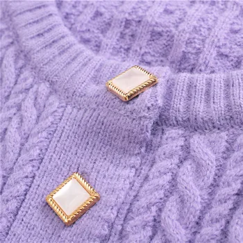 Cardigan pulover gumb barva ženske priložnostne moda svoboden 2020 pomlad jesen kratka pletene krog vratu dolg rokav vrh