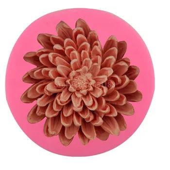 Chrysanthemum Flower & Daisy Silikona, Fondat Milo 3D Torto Plesni Cupcake Žele Bonboni, Čokoladni Okraski, Peka Orodje FQ3183
