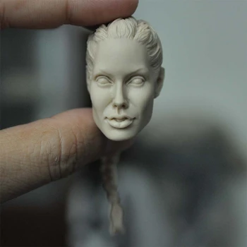 Collelctible 1:6 Obseg Ženski Glavo Skulptura Model Angelina Jolie Craved Opremo Model za 12