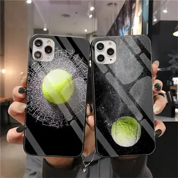CUTEWANAN tenis žogo gibanja Telefon Kritje Kaljeno Steklo Za iPhone 11 XR Pro XS MAX 8 X 7 6S 6 Plus SE 2020 primeru
