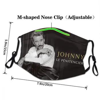 Dihanje Johnny Hallyday Rock Usta Masko Francija Francoski Pevec Proti Prašno Zaščito Masko Respirator Usta Žarilna
