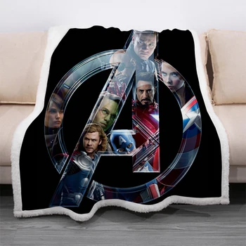 Disney Superheroj Avengers 3D Tiskanja Sherpa Odejo Kavč Kavč Odeja Kritje Potnih Posteljnina Kritje Vrgel Debel, Tanek Flis Odeje