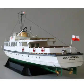 DIY Papir Model 1:100 poljski Obali Trajekt Ladje, Zbrati Papercraft 3D Puzzle Igra Izobraževanja Igrača 40 cm poljski Obali Trajektom
