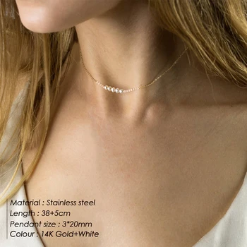 E-Manco moda večplastne ogrlica za ženske po meri pismo iz nerjavečega jekla, ogrlico, obesek za ženske choker ogrlica