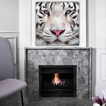 Embelish Brezplačna Dostava HD Tiskanja Platno Oljno sliko Za dnevno Sobo White Tiger Živali Wall Art Slike Doma Dekor Plakati