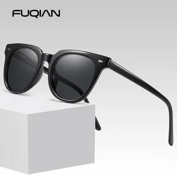 FUQIAN 2020 Klasičnih Kvadratnih Polarizirana sončna Očala Moški Ženske blagovne Znamke Oblikovalec Zakovice Vožnjo sončna Očala Moda Črna Očala