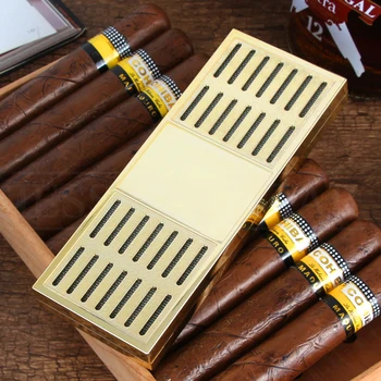 GALINER Plastičnih Cigar Humidor Vlažilnik Kvadratnih Gold Black Cigar Vlažilnik Ohraniti 65%-75% Vlažnosti Za Cigare Škatle
