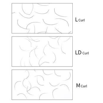 GENIELASH L/LD/M Curl Podaljšanje Trepalnic Vse Velikosti Umetno Mink Posamezne Trepalnice Posebne Curl Lash Extensions Mehko Cilios 12lines