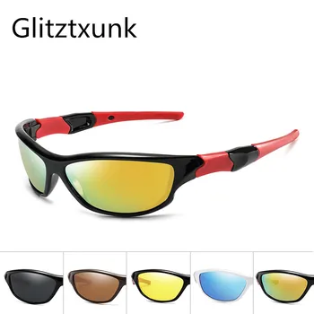 Glitztxunk Polarizirana sončna Očala Moških UV400 Retro Kvadratnih Ogledalo Letnik Športna sončna Očala Za Moške Vožnje Anti-glare Oculos