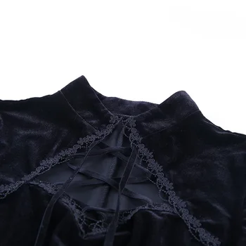Gothic Čipke Obleko Ženski Povodcem Seksi Suspender Pogreb Čipke Obleko
