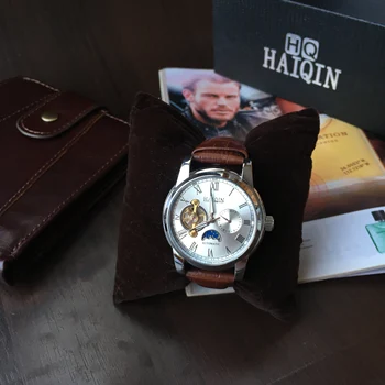 HAIQIN Mehanske ure mens Vojaške zapestje gledati mens ure top blagovne znamke luksuzni pazi moški, Tourbillon relojes hombre 2019 ura