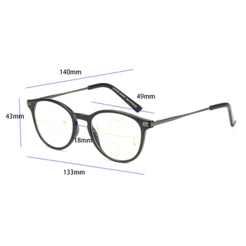 Iboode Progresivna Multifokalna Obravnavi Očala Moški Ženske Retro Daleč in Blizu Pogled Proti Modra Svetloba Blokiranje Presbyopic Očala