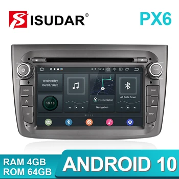 Isudar PX6 1 Din Android 10 Avto Multimedijski Predvajalnik Za Alfa Romeo Mito 2008 - CANBUS Auto Radio Hexa Jedro Video DVD GPS Sistem DVR
