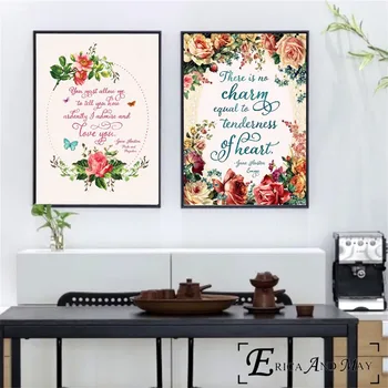 Jane Austen Ljubezen Ponudbo Motivacija Plakatov In Fotografij Platno Umetniško Slikarstvo Stenske Slike Za Dnevna Soba Dekoracijo Doma Dekor