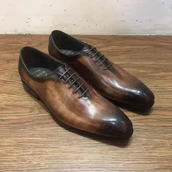 Jeseni Mens formalno čevlji oxford usnja čevlji za moške jutranje poroko moške brogues urad čevlji čipke moški zapatos de hombre