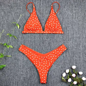 Kopalke Ženske 2019 Novo Dot Bikini Komplet Seksi Kopalke Srčkan Kopalke Tangice Brazilski Bikini Maillot Bain De 3303