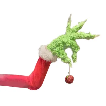 Kosmate Zelene Grinch Roko Ornament Držalo za Božično Drevo za Božič Doma Stranka Brezplačna dostava