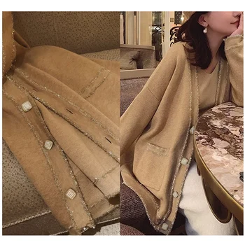 Kovinsko Zlata Pearl Nosorogovo Gumbi za Ženske Oblačila Pulover Dekor Botone CC Oblačila Šivalni Pribor Orodje Obrti Kritje 3pcs
