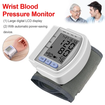 Krvni Tlak Hlačnice Za Roko Krvni Tlak Monitor Meter Tonometer Sphygmomanometer Srčni Utrip Meter Orodje LCD-Zaslon