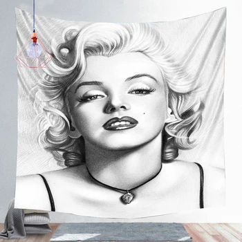 KUANUO Marilyn Monroe Tapiserija, Letnik Steni Visi Tapiserije Bedspread Plaža Brisačo Dekoracijo Za Dom / Hotel /Kava/ Bar