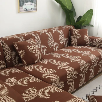 L oblike rastlin natisnjeni kavč zajema spandex za dnevni prostor kavč kritje kotu kavč kritje chase dolgo kritje elastičen material