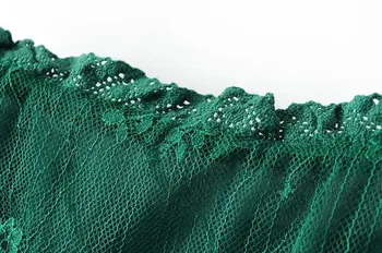 Lanbaiyijia Modne blagovne znamke Ženske obleke Zelene Seksi čipke Visoko pasu Špageti Trak obleke poletje obleko brez Rokavov ženske, S, M, L