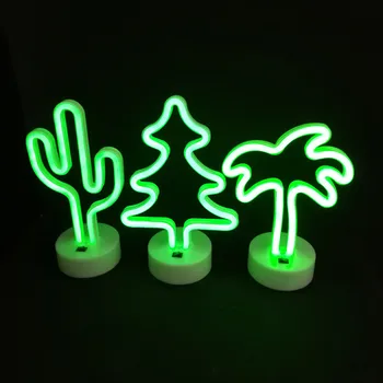 LED Neon Noč Svetlobe Božično Drevo/Cat Zvezda, Luna Lučka USB/AA baterijske Doma svate Darila Dekor Neonske Svetilke