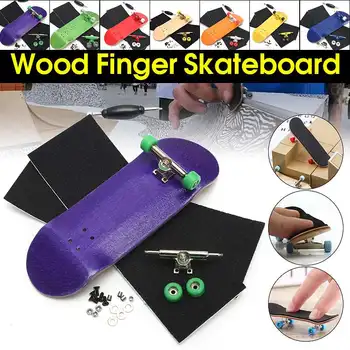 Lesene Fingerboard Strokovno Finger Skate Board Lesa Fingerboars Z Ležaji Kolo, Trak, Pena Set Darilo za Otroke Otrok