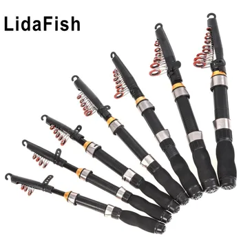 LidaFish blagovne Znamke Black Ultra Short Sea Pole FRP Mini Prenosni Potovanja Ice Ribolov Rod
