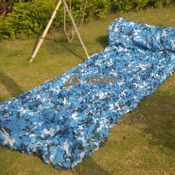LOOGU 1.5*4M Modra Camo Mreže Ocean Blue Prikrivanje Mreže Sun Garden Odtenek Camo Neto Vojaške Vojske Teraso Očesa Tkanine le Stranka