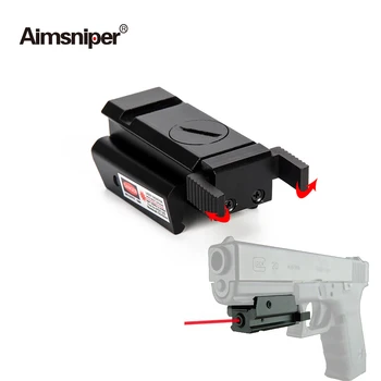 Lov Riflescope Taktično Mini Red Dot Laser Pogled 5mw Z 11/20 mm Picatinny Weaver Železniškega Za Pištolo Glock Airsoft Pištola