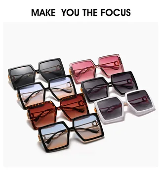 Luksuzne blagovne Znamke sončna Očala Za Ženske 2021 Trend Oblikovalec Prevelik Sunglass Ženski Priljubljen Retro sončna Očala Odtenkih Za Ženske UV400