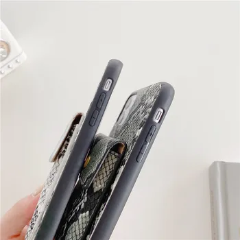 Luksuzni Snakeskin Pattern Denarnice Primeru Za iPhone 11 Pro Max Xr Xs X 8 Plus 7 Zadnji Pokrovček Elegantni Usnjeni Trak Za iphone SE 2020
