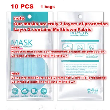 Mascarilla obraza 3-plast za enkratno uporabo Maske maska vrečke masko mondkapjes masko lavable masko filtre mondkapje mondmasker
