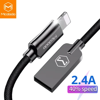 MCDODO Kabel USB 2.4 Kabel za iPhone 11 Pro XS Max XR 8 7 6S Plus iPad mini Za Bliskovito hitro Kabel za Polnjenje Telefona Podatkovni Kabel