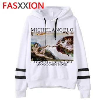 Michelangelo moške roke hoodie harajuku nove estetske estetske ulzzang 90. letih Majica Prevelik oblačila ulične