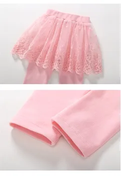 Moda 2021 Bombaž Dekleta Dokolenke Zajec Čipke Princesa Krilo-hlače Spomladi Jeseni Slim Krilo Hlače za 2-6 Let Otroci Oblačila