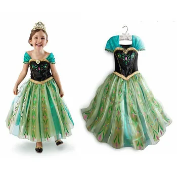 Moj Baby Dekle Moda Bombaž Obleko Otroci Oblačila Dekleta Ponija Obleke Elsa Ana Stranke Obleke Princess Kostum Otroci Oblačila