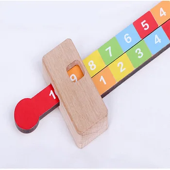 Monterssori Izobraževalne igrače za Otroke, Otroška izobraževanje 1-10 Poleg Vladar Digitalni delovanje count Izračun Matematiko igrača