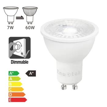 Možnost zatemnitve GU10 LED Spot Žarnice 7W 650Lm Cool White 5000K za LED Track Svetilke in Svetilke AC185~265V Zamenjajte Halogenske Žarnice