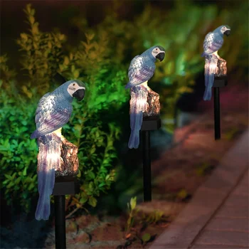 Nepremočljiva Travnik Svetilka Solar Power LED Luči Vrt Pot Dvorišče Travnik Papiga Živali Ornament Lučka na Prostem Vrt Dekor Kipi