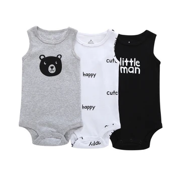 Newborn Baby Bodysuit brez Rokavov telo dziecko 3pcs/set Telo bebe Pižame Baby Girl Obleke ropa bebe Telo Baby Boy Bodysuits