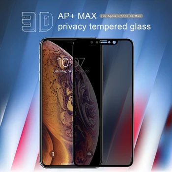 Nillkin Kaljeno Steklo Za iPhone XS Max XR AP+Max Stekla Anti-kukal v Celoti Screen Protector Zasebnosti Film Stekla za iPhone X XS